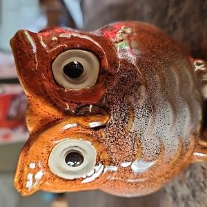 Mini owl ceramic cache pot